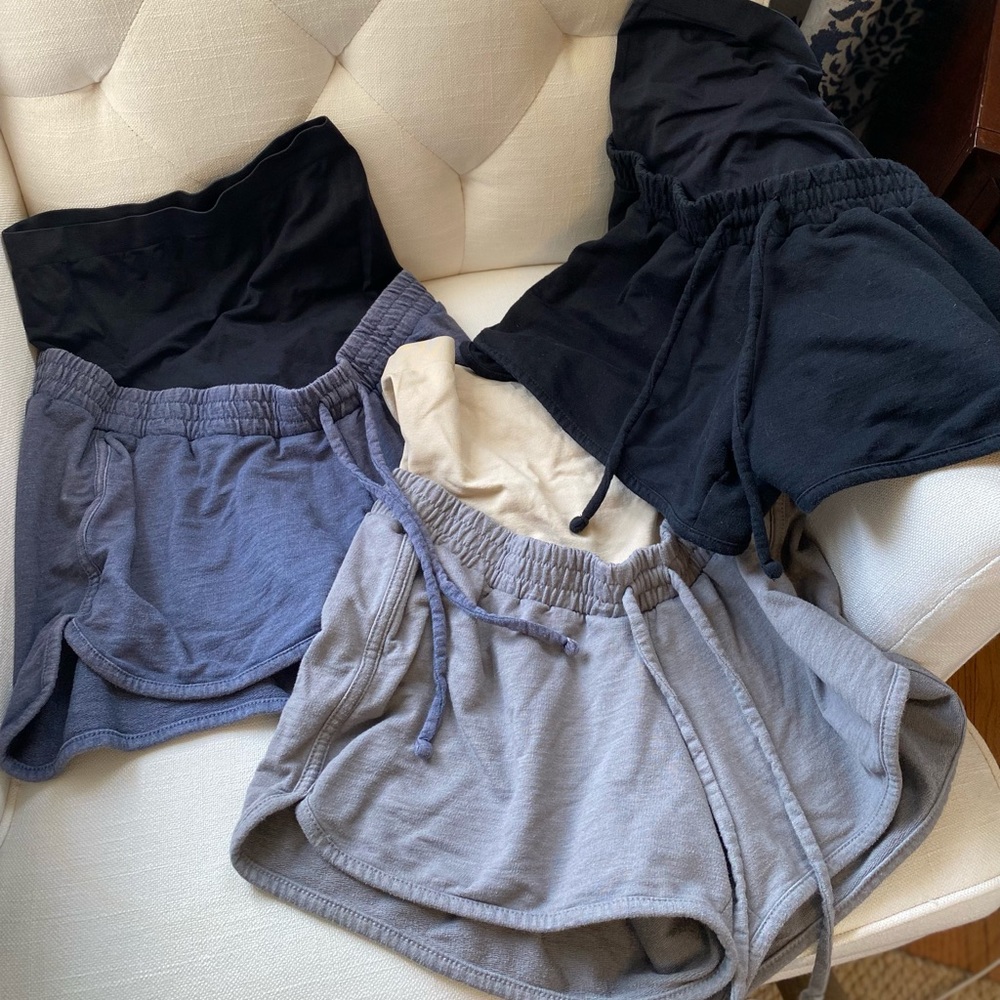 3 pairs of maternity shorts